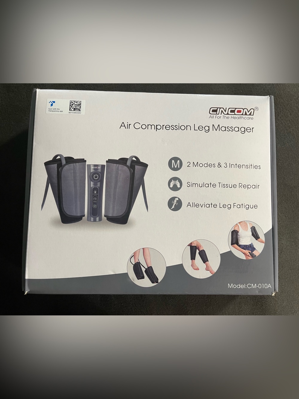 CINCOM Air Compression Leg Massager with Remote Control Circulation CM-010A New